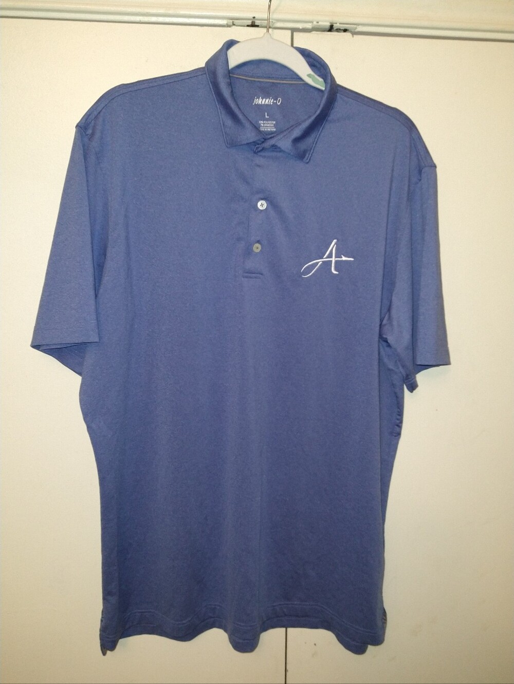 Johnnie-O Blue Short Sleeve Polo Shirt Men’s sz Large W/ Logo.